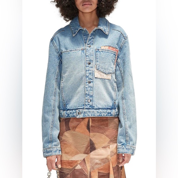 Andersson Bell Patchwork Drop-Shoulder Denim Jacket